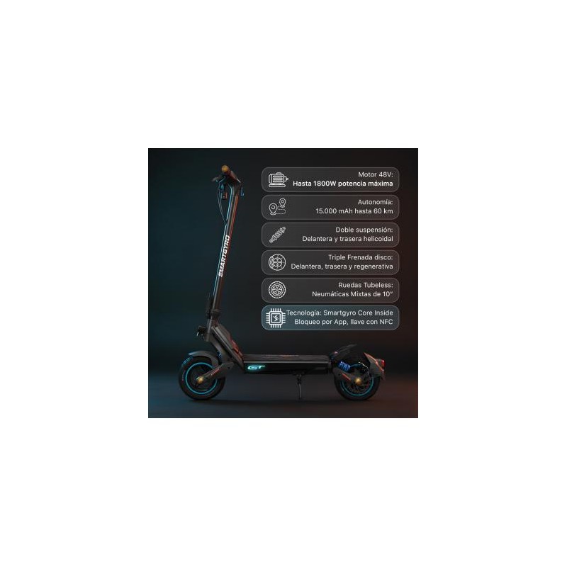 Patinete eléctrico smartGyro Rockway GT TECNOLOGIA DEL VALLE