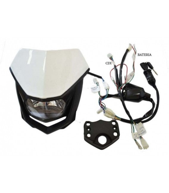 Careta con faro de luz para pitbike
